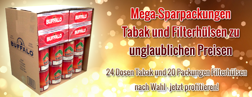Volumentabak Megasparpackungen günstig online kaufen / bestellen im Online Tabak Shop von Tabac-Trends.ch